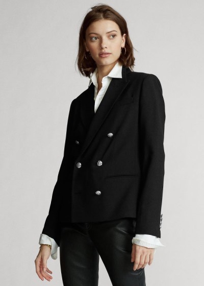 Blazer Polo Ralph Lauren Mujer Negros - Stretch Wool - SDLIZ3278